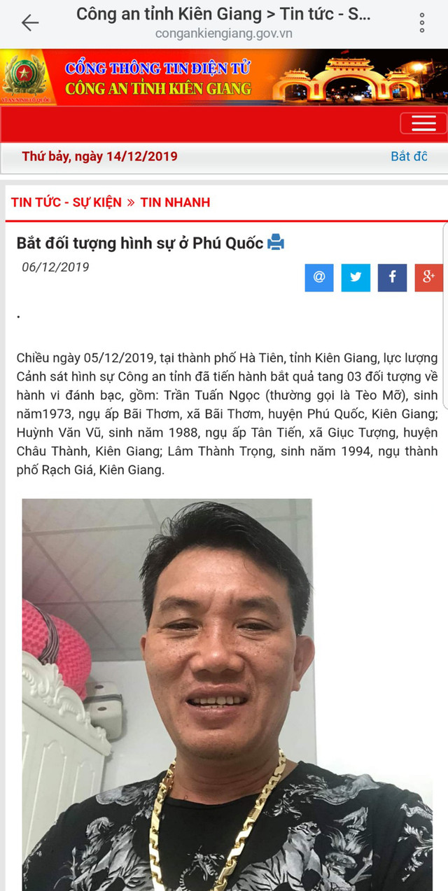 Giang hồ Tèo Mỡ ở Hà Tiên từng đi chữa bệnh tâm thần Giang ho Teo Mo o Ha Tien tung di chua benh tam than