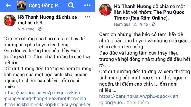 Nữ giám đốc ở Phú Quốc lên facebook chửi hiệu trưởng vì để con gái lưu ban Nu giam doc o Phu Quoc len facebook chui hieu truong vi de con gai luu ban