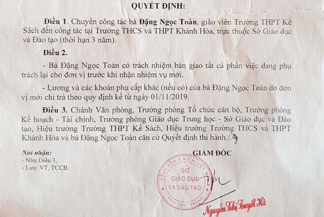 Vì sao nữ giáo viên khiếu nại quyết định chuyển công tác của Sở GD&ĐT Sóc Trăng? Vi sao nu giao vien khieu nai quyet dinh chuyen cong tac cua So GD&DT Soc Trang?