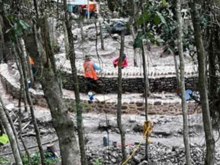 Ước tính công trình này có niên đại khoảng 1.000 năm tuổi. Ảnh: @Viện Nhân chủng học và Lịch sử Quốc gia Mexico.