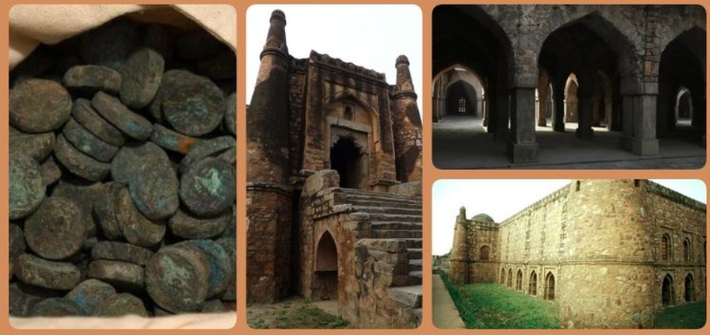 Đó là một chiếc hũ đất sét cổ chứa tới 254 đồng tiền bằng đồng có niên đại từ thế kỷ 13 đến thế kỷ 16 Sau Công Nguyên. Ảnh: @Cục Khảo cổ học Ấn Độ.