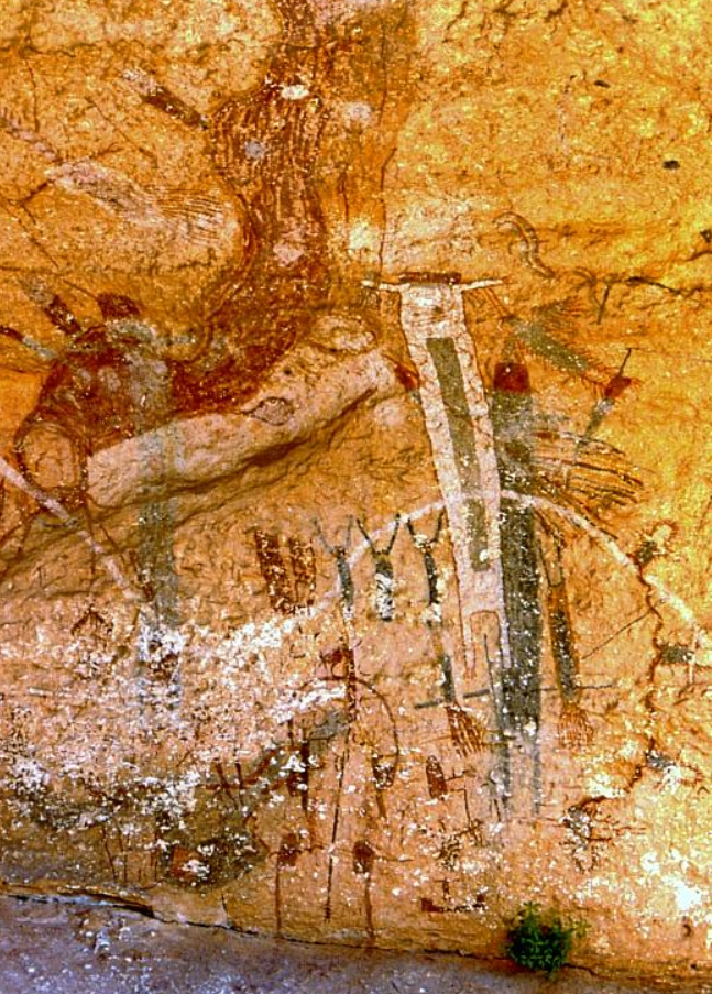 Các bức bích họa theo phong cách sông Pecos (PRS) không chỉ đơn thuần là những hình trang trí trên đá vôi. Ảnh: @ScienceAdvances.