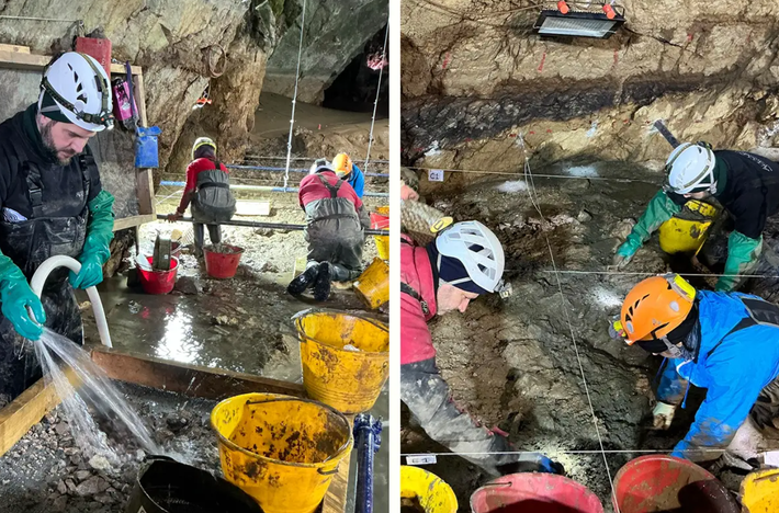 Gần đây, khi tiến hành khai quật ở Hang động Pertosa-Auletta, các chuyên gia đến từ Viện Khảo cổ học Trung ương Ý bất ngờ tìm thấy thêm một hiện vật lạ. Ảnh: @Viện Khảo cổ học Trung ương Ý.