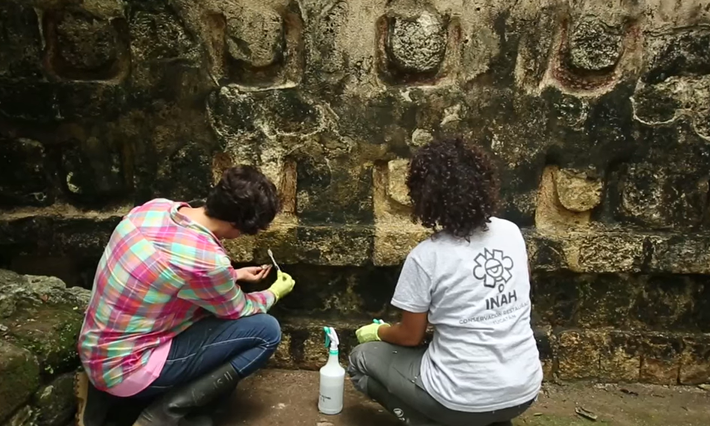 Các kỹ thuật thăm dò, phân tích khảo cổ học chuyên sâu cho thấy, cung điện này từng là nơi ở của giới quý tộc Maya cổ đại. Ảnh: @Viện Nhân chủng học và Lịch sử Quốc gia Mexico.