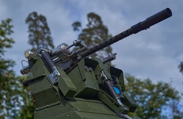 Theo ghi nhận của tổ chức này, Sky Sentinel là một tháp pháo tự động được điều khiển bằng AI. Ảnh: @UNITED24.