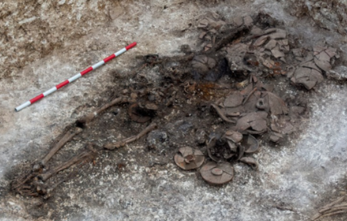 Các kỹ thuật thăm dò, phân tích khảo cổ học chuyên sâu cho thấy, hài cốt này thuộc về một vị chiến binh Thracian cùng hài cốt ngựa chiến của ông ấy. Ảnh: @Viện Hàn lâm Khoa học Bulgaria.