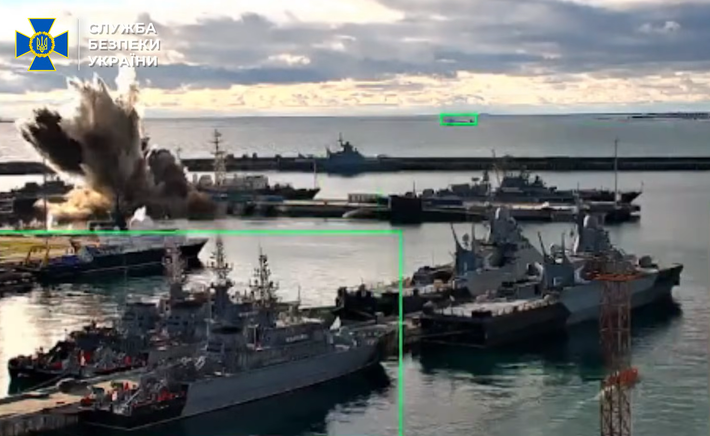 Giới chức Ukraine cho biết, chiến dịch này được thực hiện phối hợp giữa Cục Tình báo Quân sự số 13 thuộc Cơ quan An ninh Ukraine và Lực lượng Hải quân Ukraine. Ảnh: @Служба безпеки України.