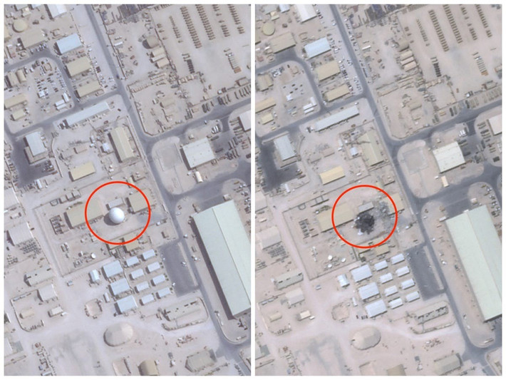 Các hình ảnh vệ tinh do Trung Quốc công bố hồi đầu tháng 2 từng cho thấy vị trí chính xác của các hệ thống phòng không MIM-104 Patriot được triển khai tại căn cứ. Cùng thời điểm đó, nhiều máy bay hỗ trợ như KC-135 và RC-135 đã được điều tới đây trong khuôn khổ chiến dịch tăng cường lực lượng của Mỹ trước khi xung đột với Iran bùng phát.