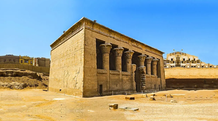 Thành phố Esna, nằm cách Luxor, Ai Cập 60 km về phía nam, nổi tiếng với tàn tích của một ngôi đền lịch sử mang tên thành phố. Ảnh: @Cục Cổ vật Thượng Ai Cập.