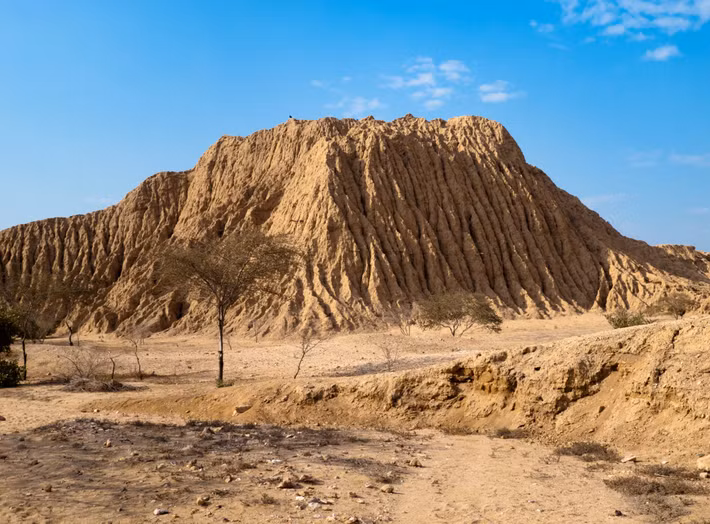 Gần đây, tại tàn tích của khu phức hợp khảo cổ Limon ở vùng Lambayeque, cách Chiclayo, Peru khoảng 30 km về phía nam, các chuyên gia đến từ Bảo tàng Lăng mộ Hoàng gia Sipan bất ngờ tìm thấy nhiều di tích lạ. Ảnh: @Bảo tàng Lăng mộ Hoàng gia Sipan.
