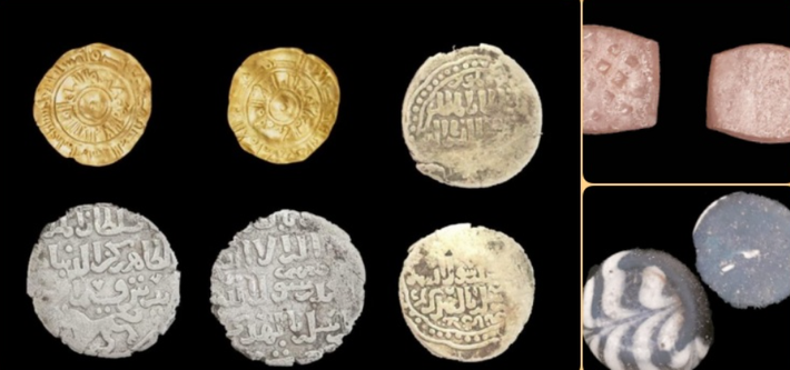 Theo đó, các nhà khảo cổ đến từ Cục Cổ vật Thượng Ai Cập đã phát hiện một kho báu đồng tiền vàng và bạc phía sau ngôi đền này. Ảnh: @Cục Cổ vật Thượng Ai Cập.