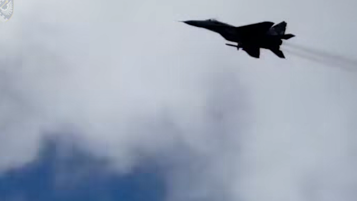 Đoạn clip này đã được đăng tải trên trang Facebook chính thức của Bộ Tư lệnh Không quân phía Tây Ukraine. Ảnh: @Bộ Tư lệnh Không quân phía Tây Ukraine.