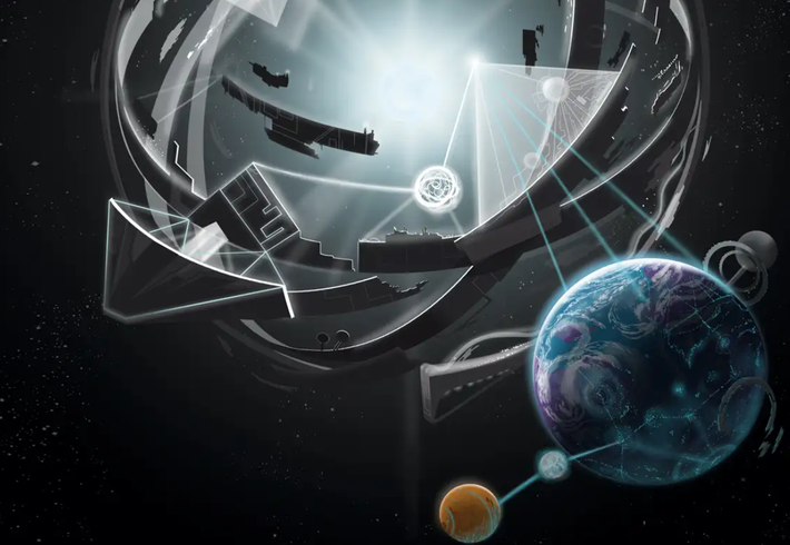 Theo một nghiên cứu mang tính tương lai về năng lượng trên không gian được chuẩn bị cho Cơ quan Vũ trụ Châu Âu (ESA), các vệ tinh hình con bướm trên Mặt Trăng một ngày nào đó có thể thu nhận, rồi truyền năng lượng điện Mặt trời quy mô gigawatt “có giá thành cạnh tranh” gửi xuống Trái Đất. Ảnh: @New Scientist.