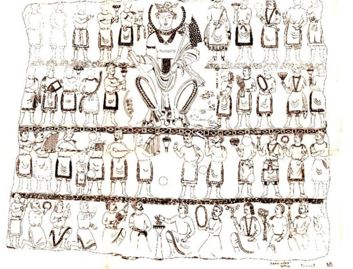 Đó thực sự là một tác phẩm chạm khắc gỗ độc đáo. Ảnh: @Viện Hàn Lâm Khoa Học Uzbekistan.