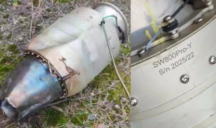 Động cơ này nặng khoảng 10 kg, được bán trên thị trường để sử dụng trên máy bay mô hình cỡ lớn và máy bay không người lái. Ảnh: @united24media.