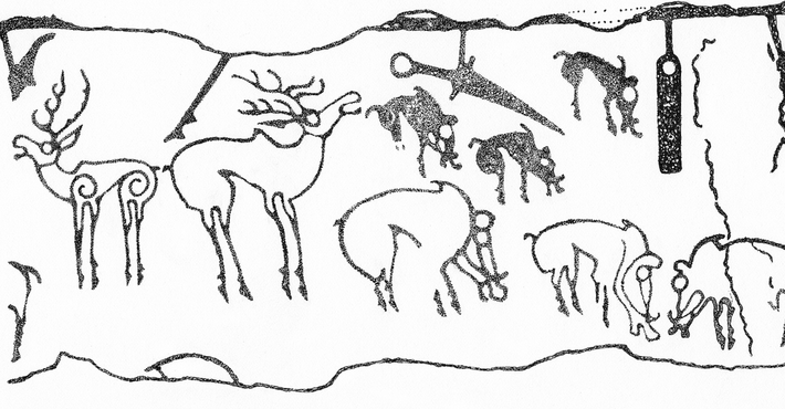 Những loài động vật hùng vĩ này được vẽ với độ chi tiết tỉ mỉ, thể hiện tư thế tự nhiên và thậm chí cả sự tương tác với các loài đã tuyệt chủng khác như voi ma mút và tê giác lông len. Ảnh: @Tạp chí Khảo cổ học Cambridge.