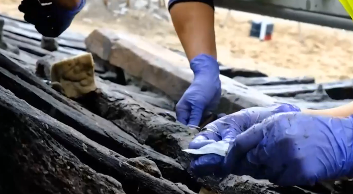 Con tàu được đóng bằng kỹ thuật "xây dựng khung xương", một phương pháp được sử dụng rộng rãi ở Địa Trung Hải từ thế kỷ 15 trở đi. Ảnh: @Bảo Tàng Barcelona.