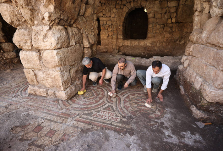 Ước tính, bức tranh sàn khảm này có niên đại khoảng 1.500 năm tuổi. Ảnh: @Bảo tàng Mardin.