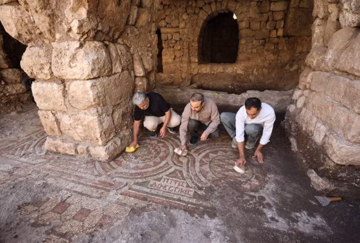 Ước tính, bức tranh sàn khảm này có niên đại khoảng 1.500 năm tuổi. Ảnh: @Bảo tàng Mardin.