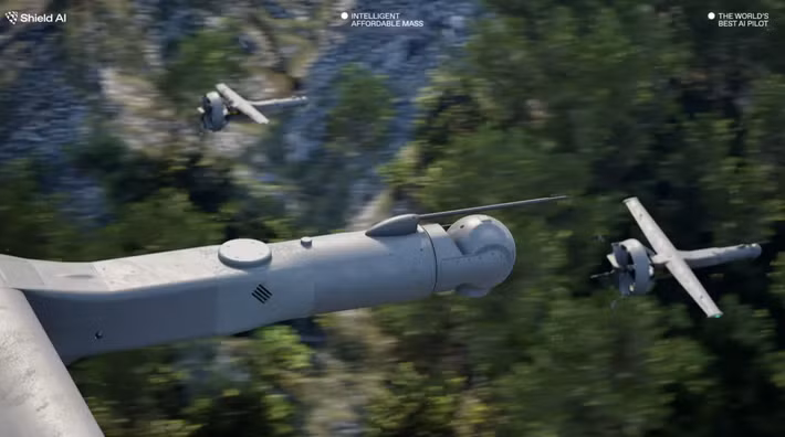 Do đó, khó có khả năng các máy bay không người lái V-BAT ở Ukraine sẽ được trang bị tên lửa dẫn đường L-MDM mới. Ảnh: @Shield AI.