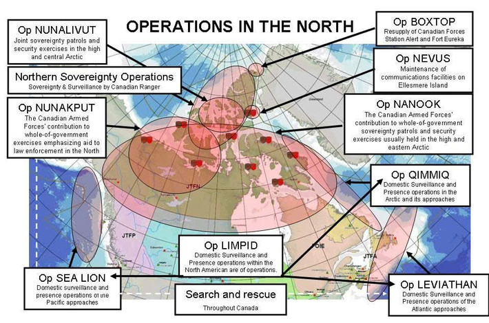 Bản đồ khu vực Bắc Cực - nơi NATO đang gia tăng hiện diện quân sự và hoạt động huấn luyện.