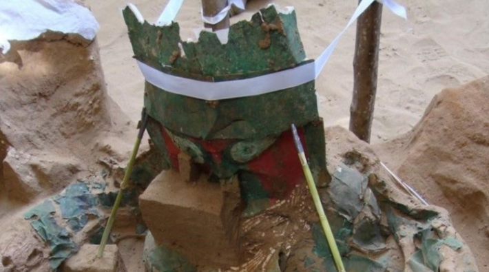 Bộ dụng cụ phẫu thuật đặc biệt thu hút sự quan tâm của các nhà khảo cổ học. Đây cũng là phát hiện đầu tiên thuộc loại này được tìm thấy ở Peru. Ảnh: @Bảo tàng Quốc gia Sicán.