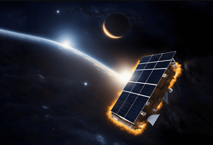 Tạp chí khoa học viễn tưởng của Mỹ Astounding Science Fiction, số ra tháng 4 năm 1941 có một bài viết mang tiêu đề "Reason", kể về câu chuyện của Isaac Asimov, trong đó, có chi tiết một trạm vũ trụ truyền năng lượng dưới dạng vi sóng trực tiếp đến các hành tinh khác trong không gian. Ảnh: @ Science Photo Gallery.