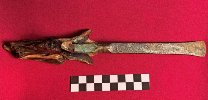 Nhóm nghiên cứu nhận định rằng, chiếc đục này được bảo quản cực kỳ tốt. Ảnh: @Viện Khảo cổ học Trung ương Ý.