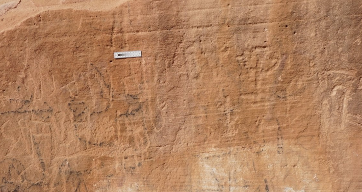 Có thể thấy, bức phù điêu nghệ thuật trên đá này đề cập đến sự thành công của cuộc viễn chinh Ai Cập tại phía nam Sinai. Ảnh: @Đại học Bonn.