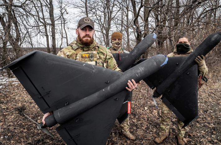 Tuy nhiên, máy bay không người lái Shahed bản cải tiến được trang bị động cơ phản lực này bị hệ thống tác chiến điện tử Ukraine chặn lại và bắn hạ gần đây. Ảnh: @UNITED24 Media.