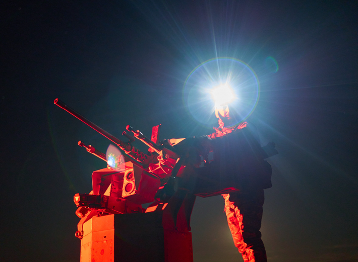 Tháp pháo đã tiêu diệt thành công sáu máy bay không người lái tấn công một chiều Shahed trong quá trình đánh giá chiến đấu. Ảnh: @UNITED24.