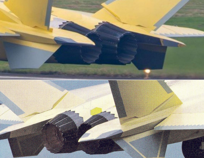 Động cơ mới cung cấp lực đẩy cao hơn, dẫn đến tỷ lệ lực đẩy trên trọng lượng nằm trong khoảng từ 1,15 đến 1,3. Ảnh: @Tập đoàn Công nghiệp Máy bay Thành Đô của Trung Quốc.