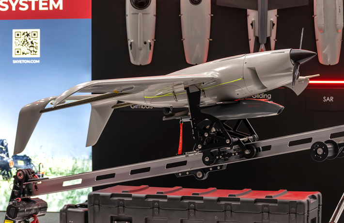 Tuy nhiên, với việc tích hợp bộ cảm biến tiên tiến của Harmattan AI, phiên bản tiếp theo của máy bay không người lái này sẽ định nghĩa lại cách thức hoạt động của UAV trong môi trường xung đột có cường độ cao. Ảnh: @Skyeton.