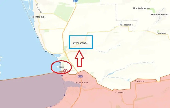 Các nhóm xung kích Nga đã tiến công theo hướng đông bắc từ Stepnogorsk, khai thác địa hình mở cùng sự suy yếu tương đối của tuyến phòng thủ Ukraine tại khu vực. Chỉ trong một ngày giao tranh, mũi tiến công đạt bước tiến đáng kể khoảng 2,5 km, đưa lực lượng Nga áp sát làng Lukyanivske.