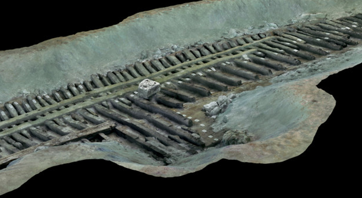 Ban đầu, con tàu dài khoảng 35 mét và rộng 7 mét, và hiện còn lại 28 mét tính ở phần thân tàu. Ảnh: @Viện Khảo Cổ Học Dưới Nước Châu Âu.