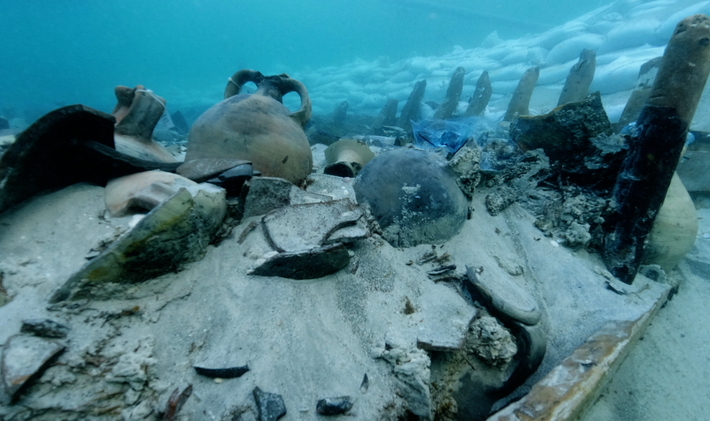 Kích thước và cấu trúc của con tàu cho thấy đây là một hoạt động thương mại quy mô lớn, có tổ chức. Ảnh: @Ministero della Cultura.