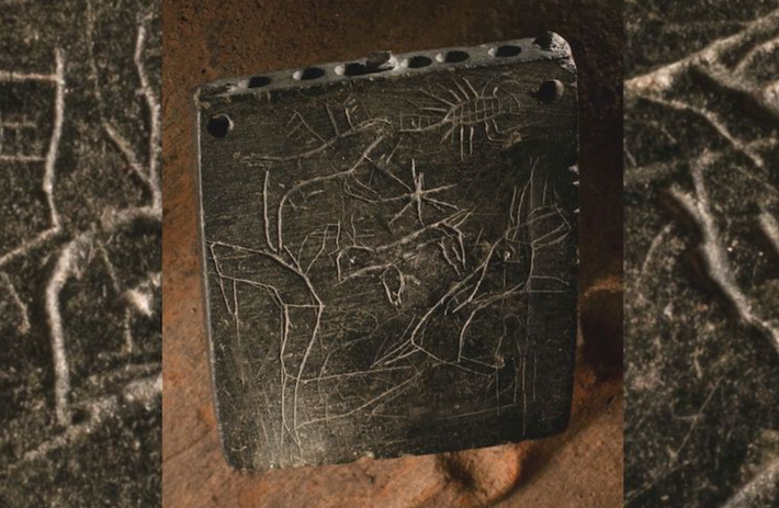 Có nhiều hình động vật được khắc ở mặt trước và mặt sau của phiến đá này. Ảnh: @Cơ Quan Cổ Vật Thổ Nhĩ Kỳ.