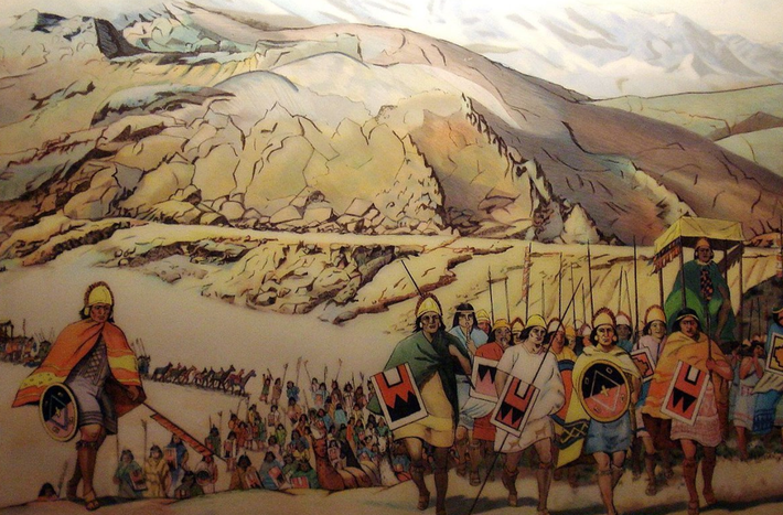 Từ năm 1438 đến 1533, người Inca kiểm soát phần lớn phía tây Nam Mỹ, tập trung ở dãy núi Andes, thông qua các cuộc chinh phạt và đồng hóa hòa bình. Vào Thời kì hoàng kim, đế chế này thống nhất toàn bộ Peru, tây nam Ecuador, tây và nam trung bộ Bolivia, tây bắc Argentina, hầu hết Chile ngày nay và tây nam Colombia, sánh ngang với các đế chế Á-Âu khác. Ảnh: @Viện Nghiên cứu Andes.