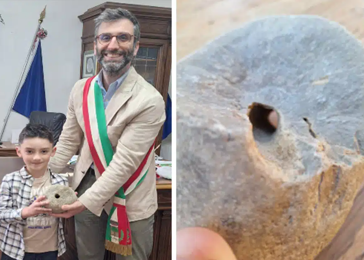 Kết quả cho thấy, đó là một quả cân khung dệt, một công cụ được sử dụng trong thời tiền sử để căng các sợi chỉ của khung dệt đứng trong quá trình dệt vải. Ảnh: @Bảo tàng Khảo cổ học Thành phố Piacenza.