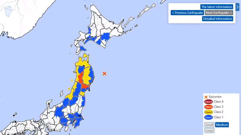 Động đất mạnh 7,5 độ Richter gây cảnh báo sóng thần ở Nhật