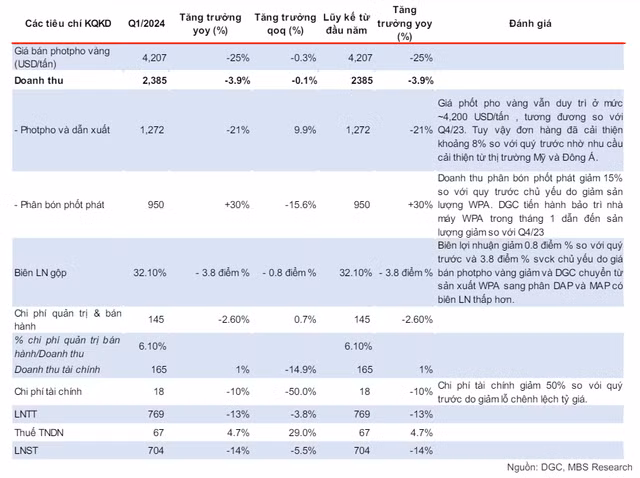 DGC: Doanh thu lợi nhuận quý 1 giảm, dự kiến bứt phá 27% trong 2 năm tới - Hình 2 DGC: Doanh thu loi nhuan quy 1 giam, du kien but pha 27% trong 2 nam toi-Hinh-2