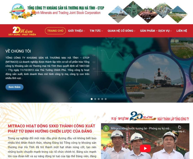 Tổng Công ty Khoáng sản và Thương mại Hà Tĩnh bị phạt 190 triệu đồng Tong Cong ty Khoang san va Thuong mai Ha Tinh bi phat 190 trieu dong