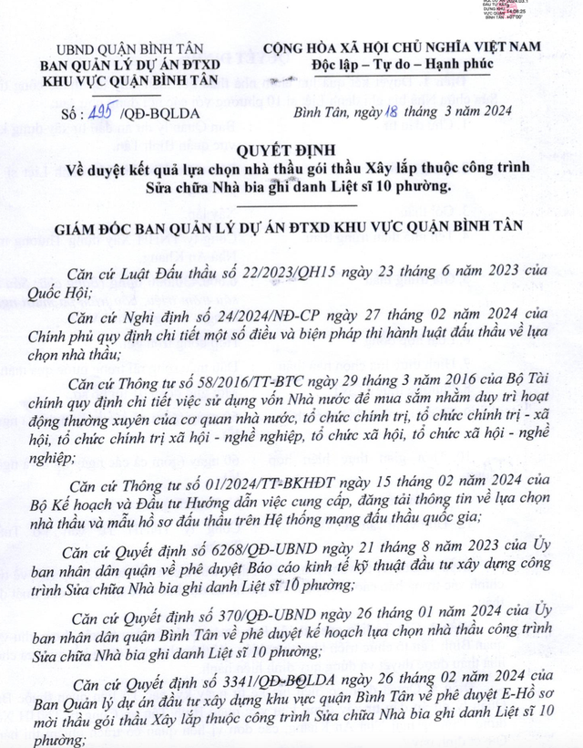 Nhà An Khang một mình một ngựa trúng gói thầu Nhà bia ghi danh Liệt sĩ 10 phường Nha An Khang mot minh mot ngua trung goi thau Nha bia ghi danh Liet si 10 phuong