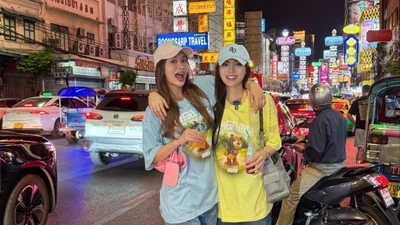 Kỳ Duyên - Thiên Ân thân thiết khi du lịch Thái Lan