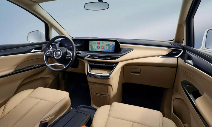 Khoang cabin của GL8 2026 là điểm cộng lớn với những thay đổi toàn diện về giao diện và tiện ích. Trung tâm bảng điều khiển là cặp màn hình kỹ thuật số 12,3 inch tích hợp giải trí và hiển thị thông tin lái. Vô-lăng và cụm cần số được thiết kế mới theo hướng tối giản, trong khi chất liệu nội thất mềm mại và chỉ khâu tương phản tạo cảm giác cao cấp.