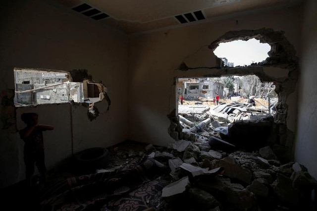 Gaza tan hoang sau 11 ngày giao tranh ác liệt Gaza tan hoang sau 11 ngay giao tranh ac liet