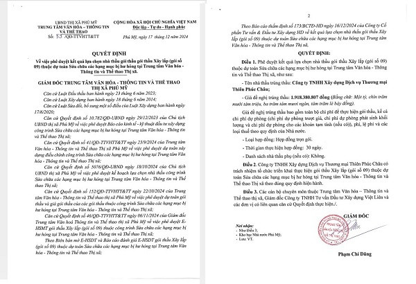 BR-VT: Gói sửa chữa Trung tâm VH-TT thị xã Phú Mỹ trị giá hơn 2 tỷ BR-VT: Goi sua chua Trung tam VH-TT thi xa Phu My tri gia hon 2 ty