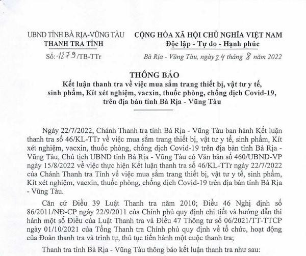 Vì sao PGĐ CDC Bà Rịa - Vũng Tàu bị kiểm điểm, phê bình? - Hình 2 Vi sao PGD CDC Ba Ria - Vung Tau bi kiem diem, phe binh?-Hinh-2
