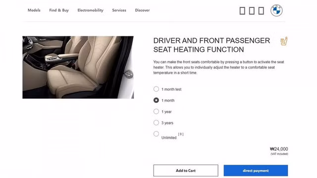 Người mua xe BMW sẽ phải trả phí để sử dụng tính năng sưởi ghế? Nguoi mua xe BMW se phai tra phi de su dung tinh nang suoi ghe?