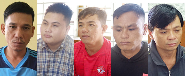 Tạm giam 5 đàn em của Tèo '72 mụt ruồi' ở An Giang Tam giam 5 dan em cua Teo '72 mut ruoi' o An Giang
